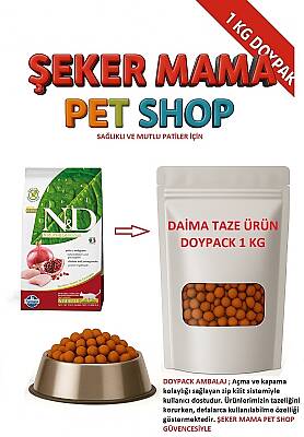 ND Tahılsız Tavuk ve Narlı KISIR Kedi Maması Özel Paketleme 1 kg